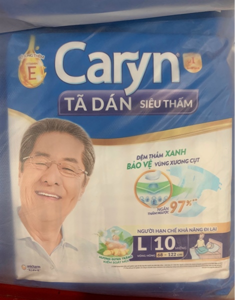 Bỉm Caryn L (Tã dán siêu thấm bịch 10 miếng) - Diana