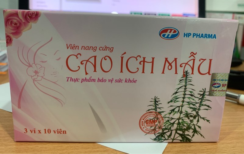 Viên nang cứng Cao ích mẫu (Hộp 3 vỉ*10 viên) - HP pharma
