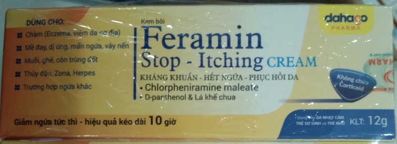 Kem bôi chống ngứa Feramin 12g - PP Dahago