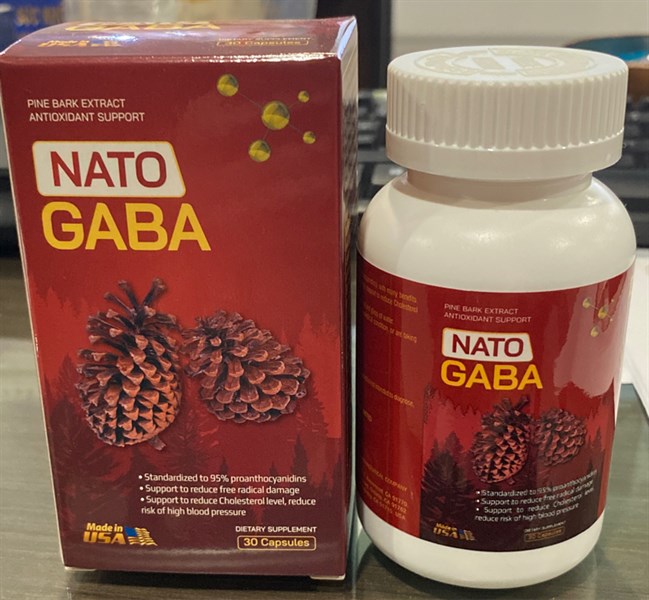 Nato Gaba (Hỗ trợ chống ô xy hóa) (Tinh dầu thông đỏ) (Lọ 30 viên) - Mỹ/Nam Thái Hoa
