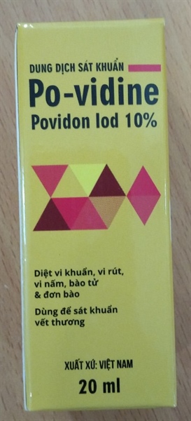 Dung dịch sát khuẩn Po-vidine (Povidon iod 10% 20ml) - Xcare/VN