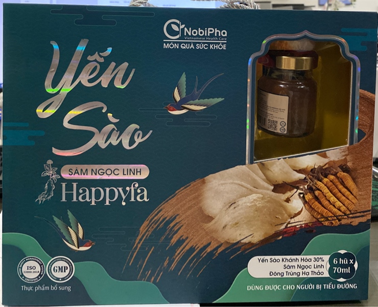 Yến sào Sâm ngọc linh Happyfa (Hộp 6 lọ x 70ml) - Nobiphar