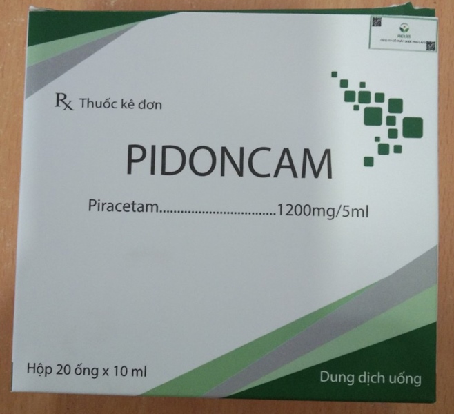Pidoncam (Piracetam 1200mg/5ml) (Hộp 20 ống x 10ml) - Hà Nam