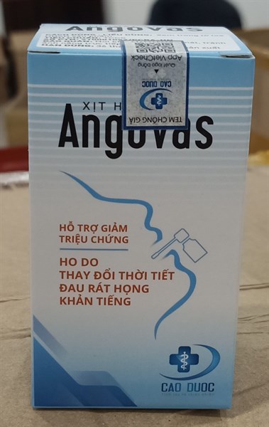 Xịt họng Angovas 30ml - Cao Dược