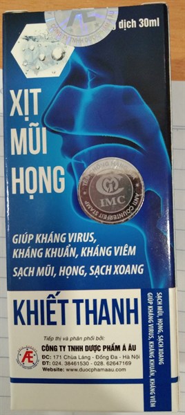 Xịt mũi họng Khiết thanh 30ml - á Âu