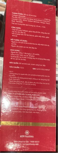 Nước uống collagen Dipeptide Sắc Ngọc khang (Hộp 30 túi x 20ml) - HTP (Santafa) 2