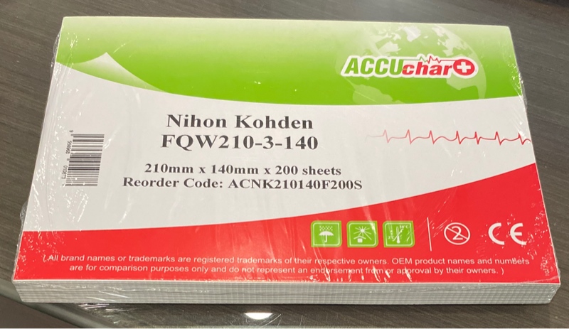 Giấy điện tim 12 cần tập (Nihon Kohden FQW210-3-140) - Malaysia/PP Doãn Gia
