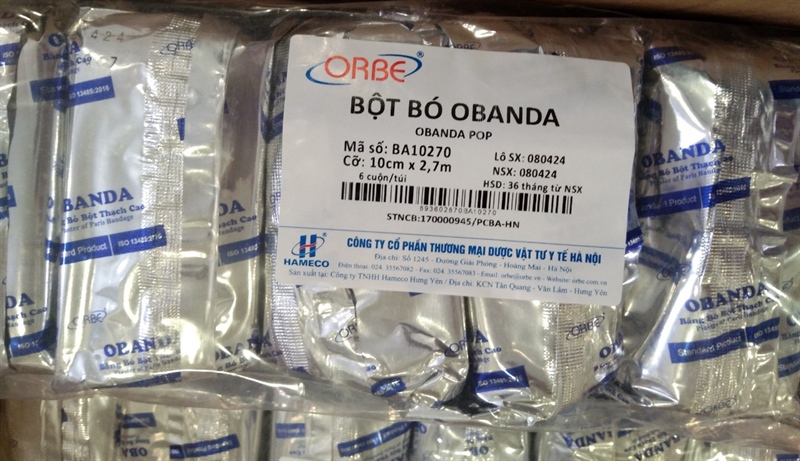 Bột bó OBANDA 15cm x 2,7m (K*12Túi*6cuộn) - VTYT Hà Nội