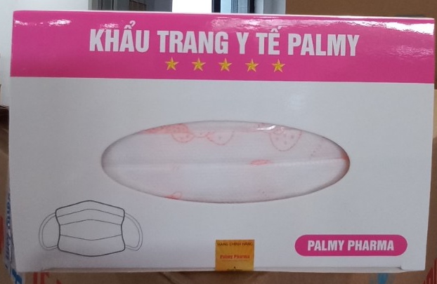 Khẩu trang y tế Palmy màu hồng trẻ em 3 lớp (Giấy lọc) (Hộp 50 cái) - Palmy Pharma 2