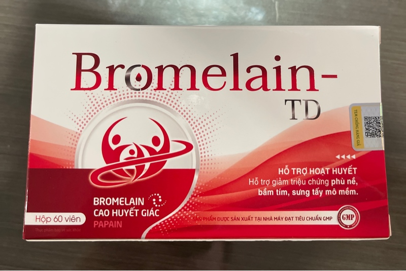Bromelain - TD (Hộp 6 vỉ x 10 viên) - HHP
