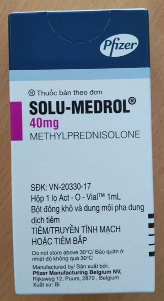 Thuốc bột pha tiêm Solumedrol 40mg (Hộp 1lọ*1ml) - Pfizer 2