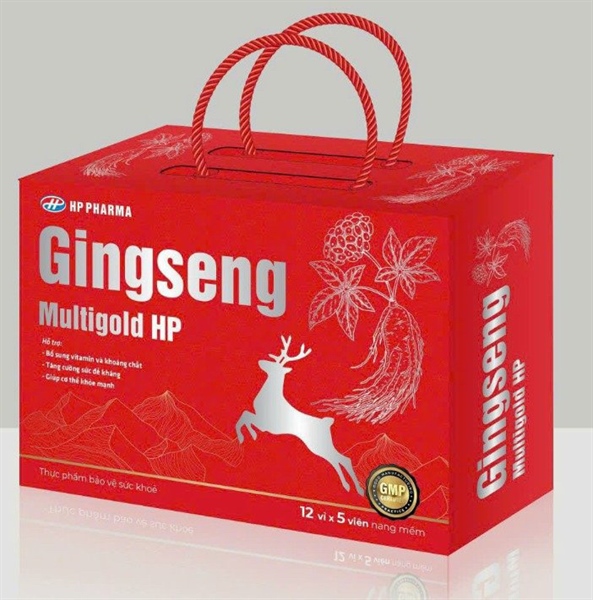 Gingseng Multigold HP (Bổ sung VTM và khoáng chất) (Hộp 12 vỉ x 5 viên) - VTYT Hải Phòng 2