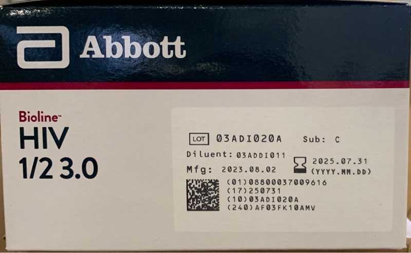 Bioline™ HIV 1/2 3.0 (Hộp 30 test) - Abbott / Hàn Quốc