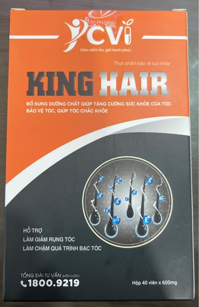 VIÊN UỐNG KING HAIR hỗ trợ giảm rụng tóc, chậm quá trình bạc tóc (H*40viên) -CVI