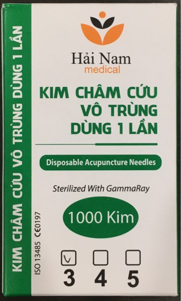 Kim châm cứu vô trùng dùng 1 lần số 3 (0,25 x 10mm) (Túi*100cái) - China