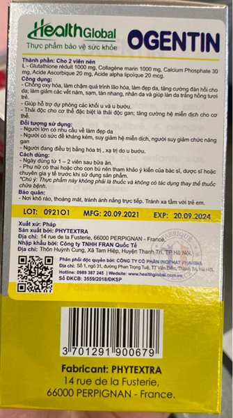 Ogentin (Làm đẹp da) (Lọ 30 viên) - Pháp (Inophat Pharma) 2