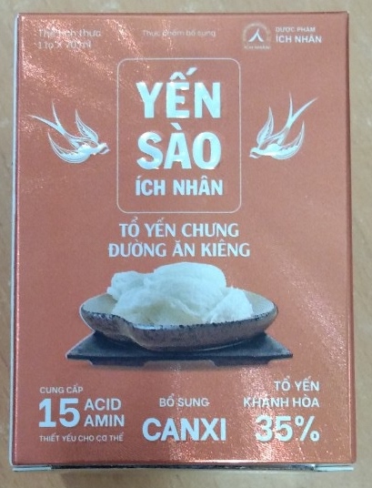 Yến sào Ích Nhân tổ yến chưng đường ăn kiêng (Hộp 1 lọ x 70ml) - Vinanest VN