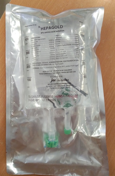 Hepagold (Acid amin 8%/500ml) - JW Life Science Corporation/Hàn Quốc