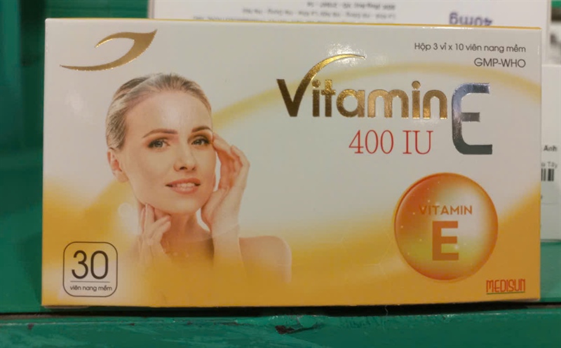 Vitamin E 400IU (Hộp 3 vỉ x 10 viên) - Medisun (Hộp)