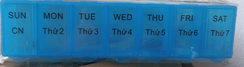 Hộp chia liều thuốc hàng ngày (dành cho 1 tuần) - VN