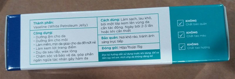 Kem dưỡng ẩm Vaseline 15 - Đại Bắc 2