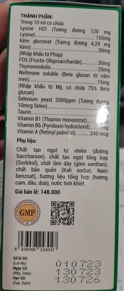 Zincan (Hộp 4 vỉ x 5 ống x 10ml) - Golden Health USA 2