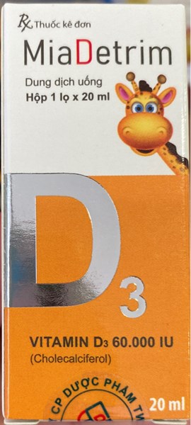 MiaDetrim 20ml (Vitamin D3 60.000 IU) - TW3/Minh An