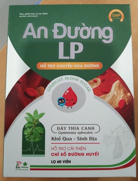 An đường LP (Hỗ trợ chuyển hoá đường) (Lọ 60 viên) - Viheco/Liên Phong
