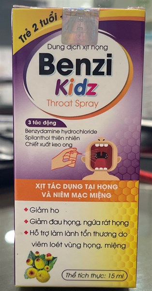 Xịt họng Benzi Kidz 15ml - Dahago