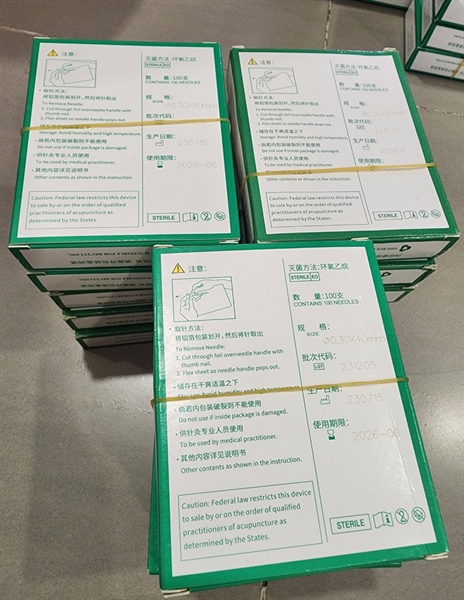 Kim châm cứu vô trùng màu vàng Tony 0.3x40mm số 6 (Hộp10vỉ*10cái) - An Sinh