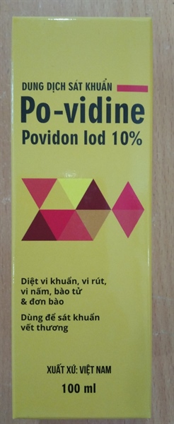 Dung dịch sát khuẩn Po-vidine (Povidon iod 10% 100ml) - Xcare/VN