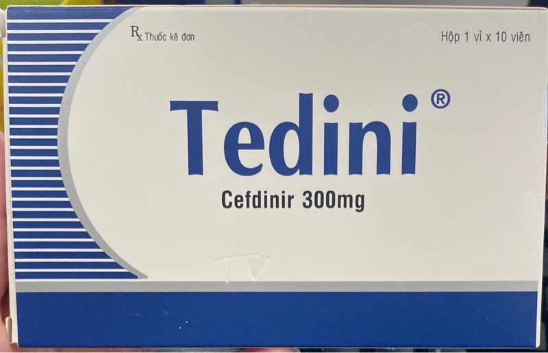 Tedini (Cefdinir 300mg) (Hộp 1 vỉ x 10viên) - Phil Inter pharma (Phúc Lâm)