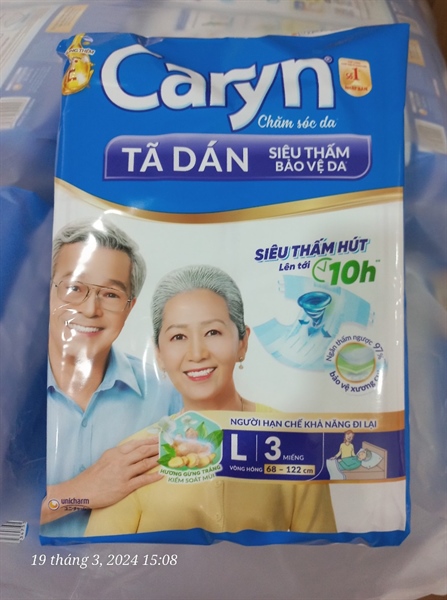 Tã dán siêu thấm người lớn Caryn (Bịch 3 miếng) - Diana