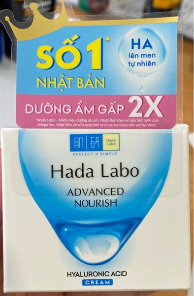 Kem dưỡng ẩm (Hada Labo advanced nourish Hyaluronic Acid Cream) 50g - Rohto/VN