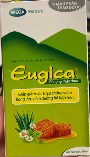 Eugica xịt họng thảo dược (Giảm viêm họng, ho,...) 10ml - Mega lifes