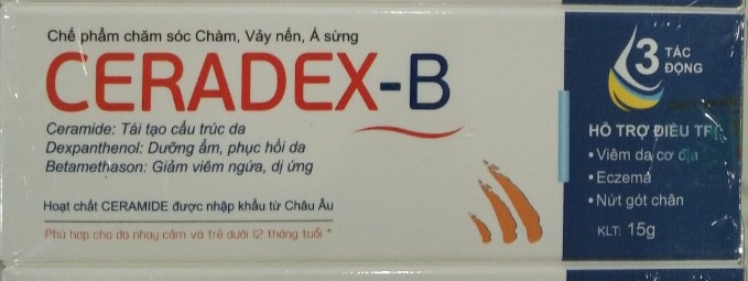 Kem vảy nến Ceradex - B 15g - PP Dahago