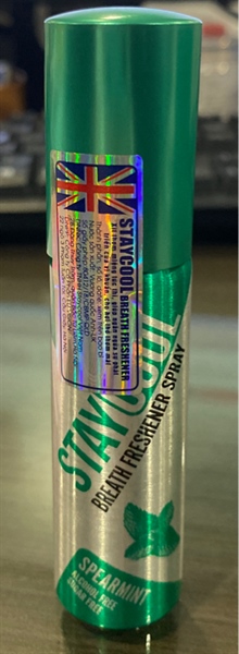 Xịt thơm miệng Staycool Spearmint - Bạc hà (Hộp 10 lọ x 20ml) - UK/ EU VISION 2