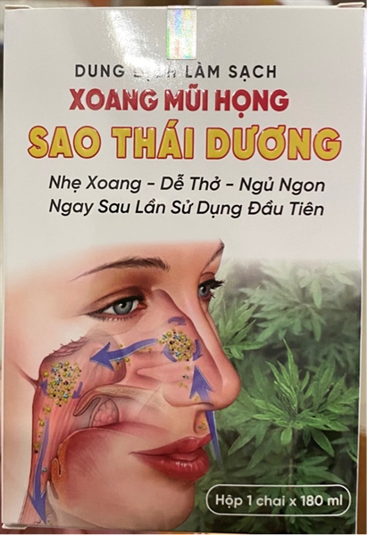 Dung dịch làm sạch Xoang mũi họng Sao Thái Dương 180ml