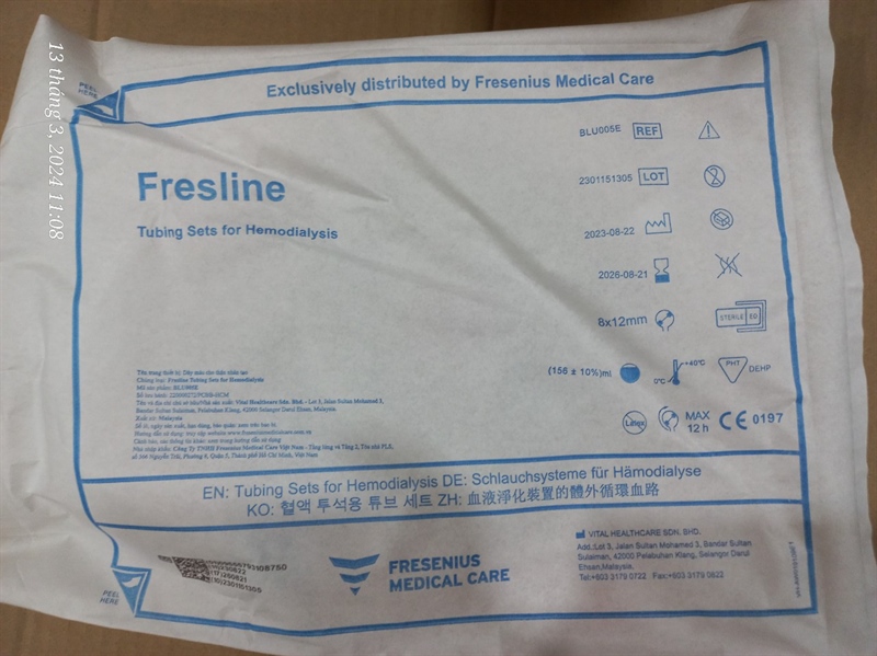 Dây máu thận nhân tạo - Fresline BLU005E - Fresenius medical care
