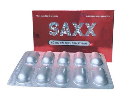 SAXX (Hỗ trợ cải thiện sinh lý nam) (Hộp 2 vỉ x 10 viên) - Phamatech