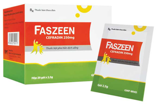 Thuốc kháng sinh Faszeen (Cefradin 250mg ) Hộp 20 gói x 2,5g - Hà Tây