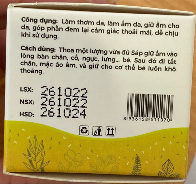 Sáp giữ ấm Kids & Kind 10g - Thái Minh 2