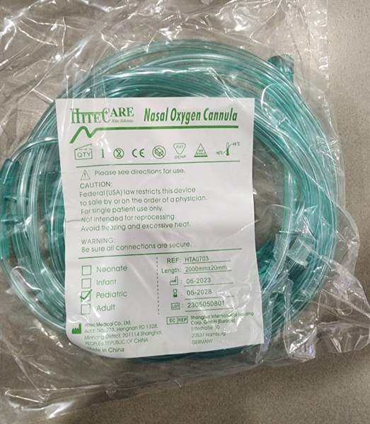 Dây thở oxy 2 nhánh trẻ em (2m-2m2) - Hitec Medical Co., Ltd;Trung Quốc