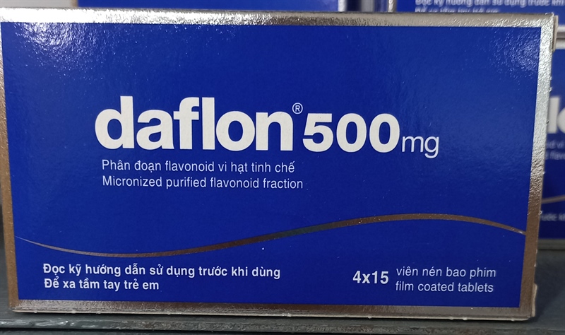 Daflon 500mg (H*4vỉ*15viên) - Les Laboratoires Servier Industrie/Pháp