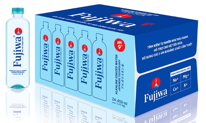 Nước uống ion kiềm pH9+ Fujiwa 450ml – Thùng 24 chai