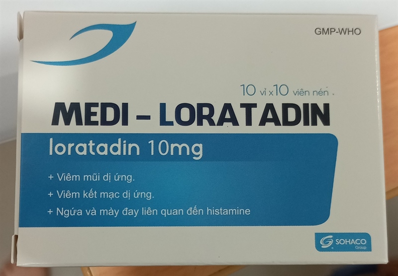 Medi - Loratadin ( Hộp 10 vỉ x 10 viên ) - Sohaco