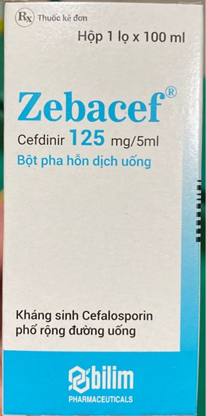 Zebacef 125mg/5ml (Cefdinir) (Lọ 100ml) - Thổ Nhĩ Kỳ