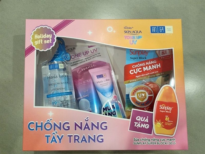 Combo (Tone Up Lavender Essence + HDLB Micellar Water Hydrating + KM Sunplay Super Block 30g)