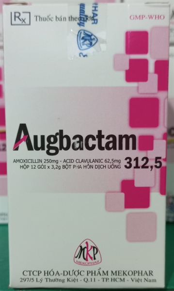 Augbactam 312,5 (Kiện 96H x 12gói) - Mekophar