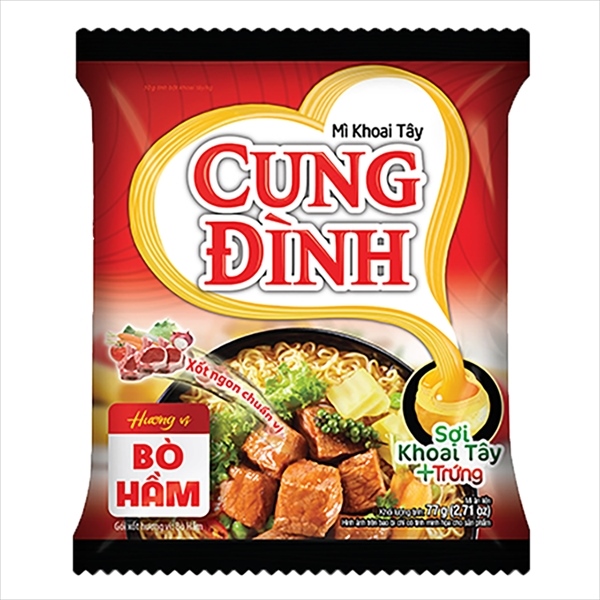 MÌ CUNG ĐÌNH HƯƠNG VỊ BÒ HẦM｜牛肉煮込み味インスタントラーメン